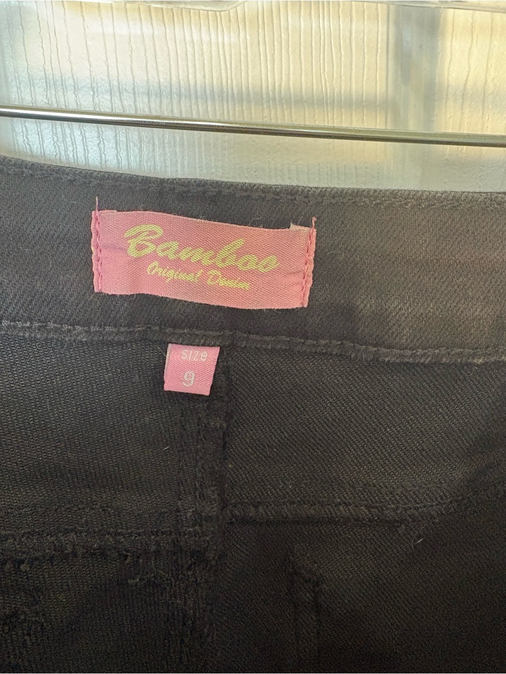 BAMBOO Black Skinny Jeans with Raw Hem - Picture 2 of 6